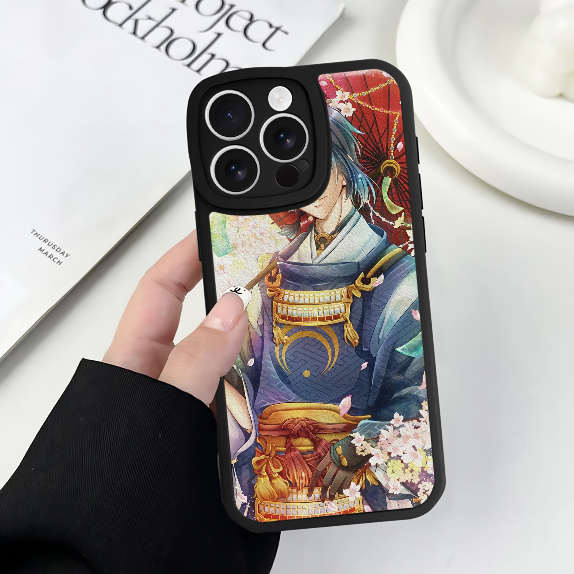 （画像用） 刀剣乱舞 Touken Ranbu 【iPhone 16シリーズ対応】シリコンスマホケース（レザー調） 材質：シリコン